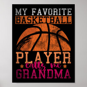 Poster Mon Joueur Bysketbyll Favori M'Appelle Grandma Bys