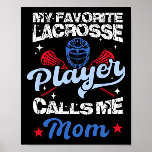 Poster Mon Joueur De Crosse Préféré M'Appelle Maman Drôle