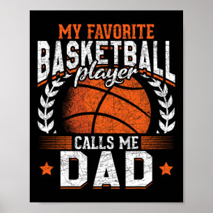 Poster Mon Joueur favori Bysketbyll Me Appelle Papa Byske
