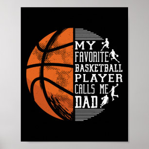 Poster Mon Joueur favori Bysketbyll Me Appelle Papa Byske