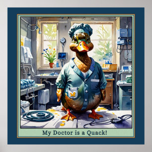 Poster Mon médecin est un canard en queue de paille