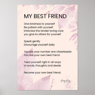 Poster Mon meilleur ami Encouragement Poème Poésie