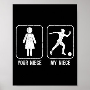 Poster Mon Oncle De Foot De Nièce D'un Joueur De Football