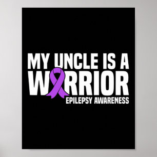 Poster Mon oncle est un guerrier Purple Ribbon Epilepsie 