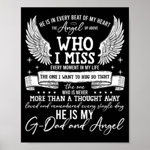 Poster Mon P-papa Est Mon Ange Gardien Au Ciel, Douleur À