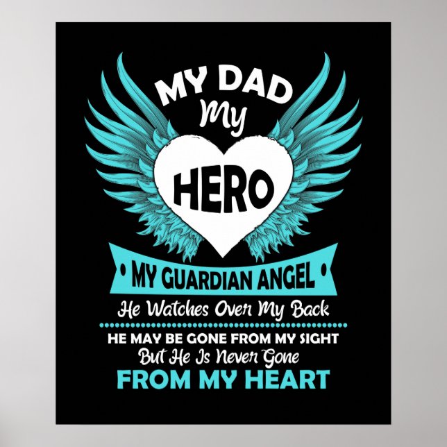 Poster Mon papa mon héros mon ange gardien (Devant)