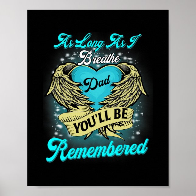 Poster Mon père au Ciel pour filles fils perdent père (Devant)