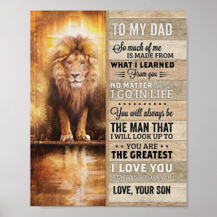 Poster Mon Père Don À Mon Père Je T'Aime Tant