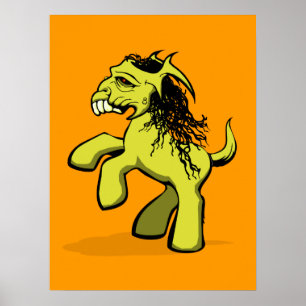 Poster Mon petit chien Déplaisant (jaune)