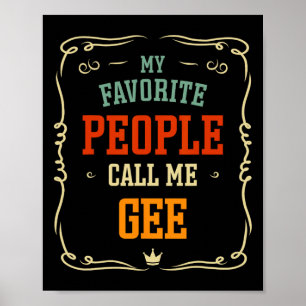 Poster Mon peuple favori m'appelle Gee Père &#; s Jour