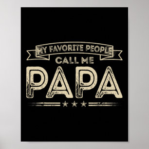 Poster Mon Peuple Préféré M'Appelle Papa Funny Grand-Père