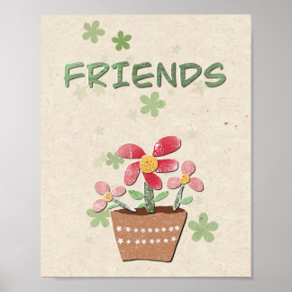 Poster Mon poteau de fleurs