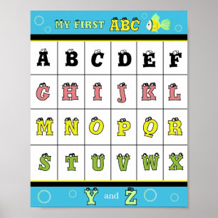 Poster Mon premier ABC Poisson doré 