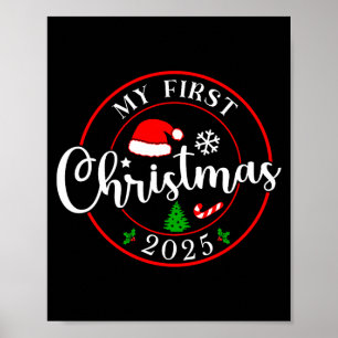 Poster Mon premier Noël 2025 1er Noël Famille assortie