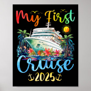 Poster Mon premier voyage de croisière 2025 pour enfants