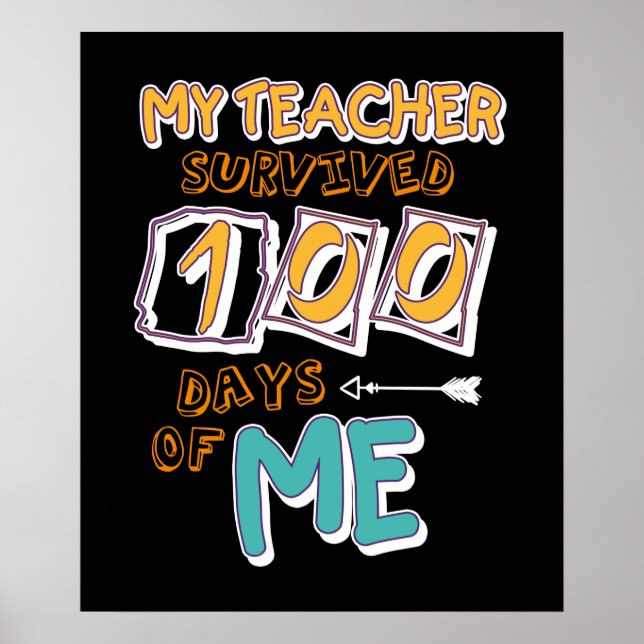 Poster Mon Professeur A Survécu 100 Jours De Moi 100 Jour (Devant)