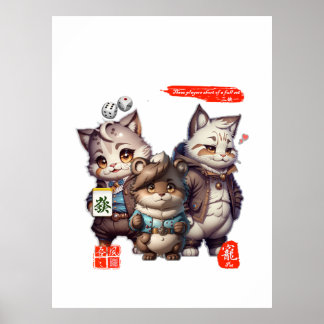 Poster Mon style mahjong