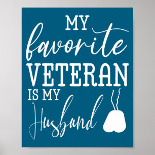 Poster Mon vétéran préféré mon mari mari militaire ar
