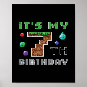 Poster Mon vidéo de jeu pour garçons Pixel 7 pour mon 7e 