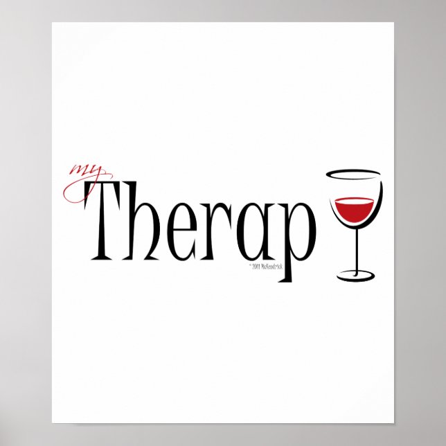 Poster Mon (vin) thérapie (Devant)