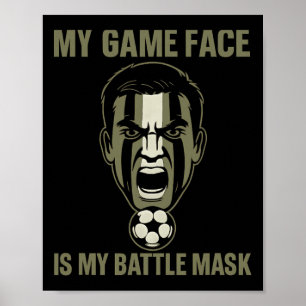 Poster Mon visage de jeu est mon masque Byttle camouflage