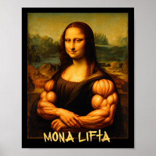 Poster Mona Lifta Muscle Mona Lisa Bodybuilder Gym Et Ar