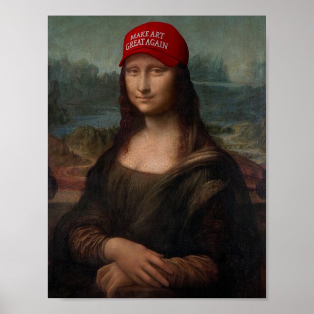 Poster Mona Lisa and Make Art Great Again (Devant)