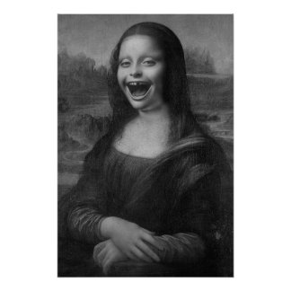 Poster Mona Lisa avec un nouveau sourire