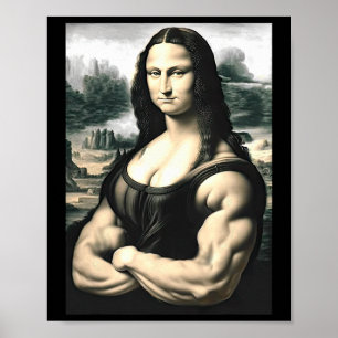 Poster Mona Lisa Bodybuilding Parodie Leonardo Da Vinci M