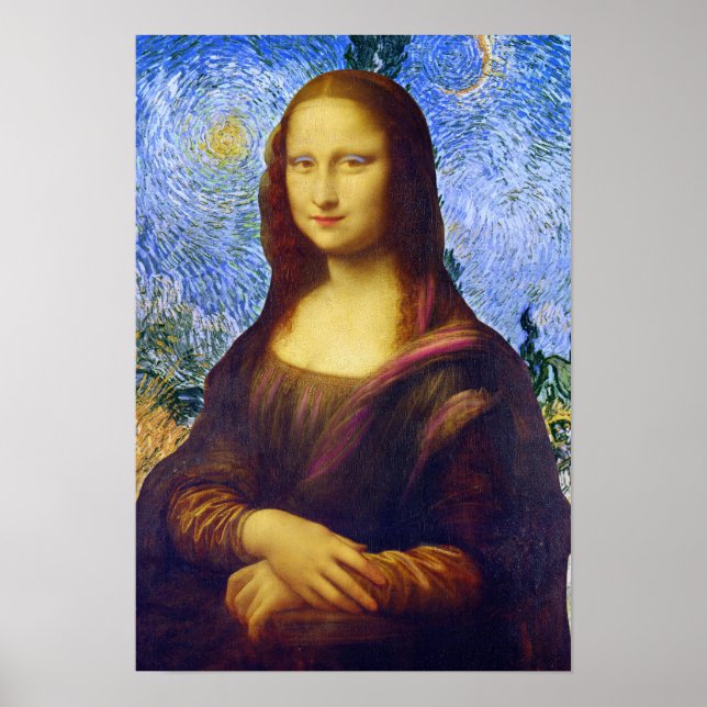 Poster Mona Lisa et Van Gogh (Devant)