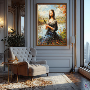Poster Mona Lisa Inspirée par les Impressionnistes