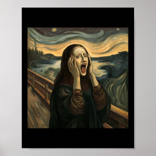 Poster Mona Lisa Le cri Halloween Costume Party Art