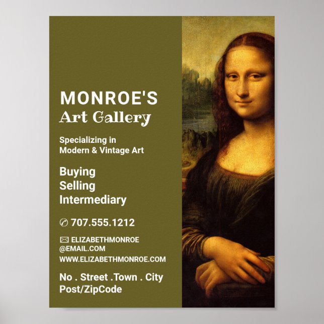 Poster Mona Lisa, Leonardo Da Vinci, Revendeur d'art, Gal (Devant)