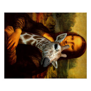 Poster Mona Lisa Loves Giraffes
