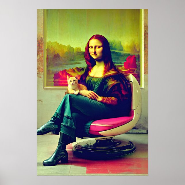 Poster Mona Lisa Meme Pop Art  (Devant)