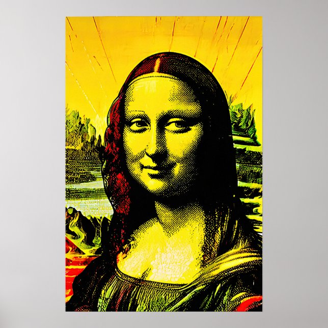 Poster Mona Lisa Meme Pop Art  (Devant)