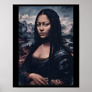 Poster Mona Lisa par Alphaone Black Afro Queen Mois de l'