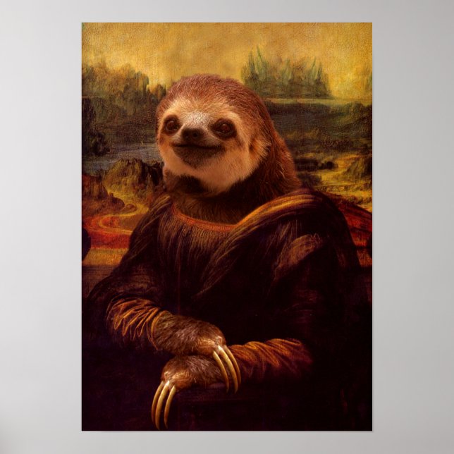 Poster Mona Lisa Sloth (Devant)