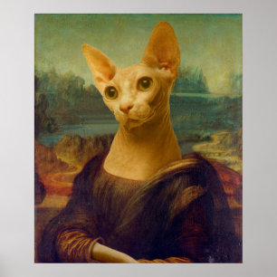 Poster Mona Lisa Sphynx Cat