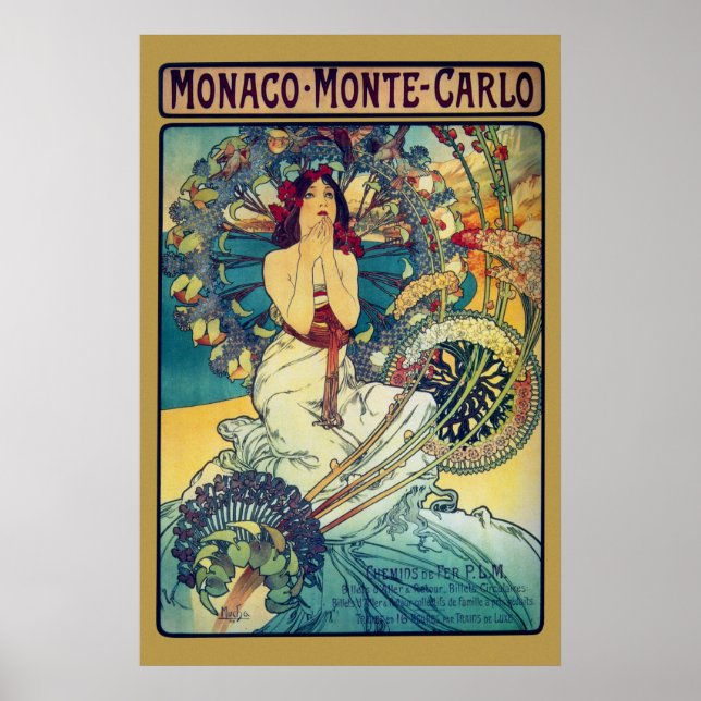 Poster Monaco Monte-Carlo (Or) (Devant)