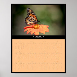 Poster Monarch Butterfly Wall Calendar 2025