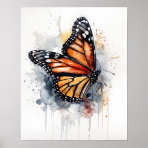Poster Monarch Papillon Art Imprimer l'affiche