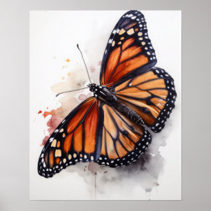Poster Monarch Papillon Art Imprimer l'affiche