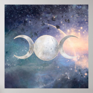 Poster Monde céleste Triple Moon Goddess Moonstone