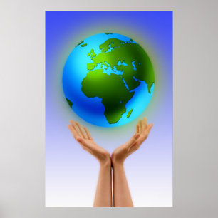 Poster Monde dans des mes mains