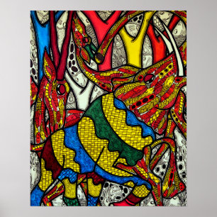 Poster Monde des éléphants