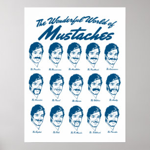 Poster Monde merveilleux d'affiche de moustaches