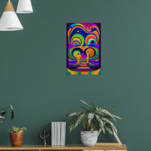Poster Monde psychédélique