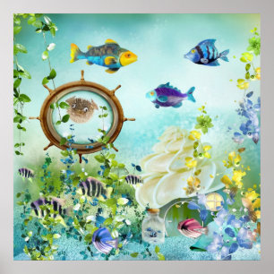 Poster Monde sous-marin III