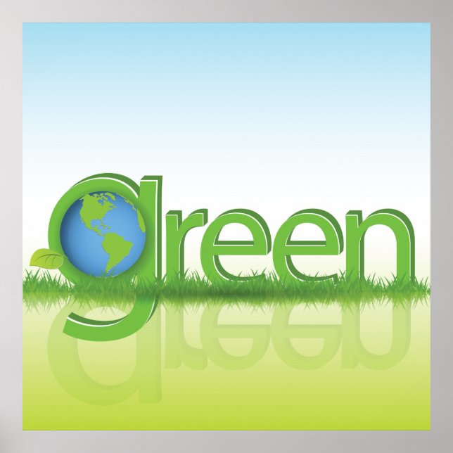 Poster Monde vert (Devant)